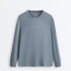 Long-Sleeved Technical T-Shirt with Text Long-Sleeved Technical T-Shirt with Text