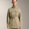 Long Soft-Touch Jacket with Modal and Belt Long Soft-Touch Jacket with Modal and Belt
