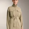 Long Soft-Touch Jacket with Modal and Belt Long Soft-Touch Jacket with Modal and Belt