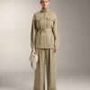 Long Soft-Touch Jacket with Modal and Belt Long Soft-Touch Jacket with Modal and Belt