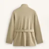 Long Soft-Touch Jacket with Modal and Belt Long Soft-Touch Jacket with Modal and Belt