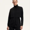 Long Soft-Touch Jacket with Modal and Pockets