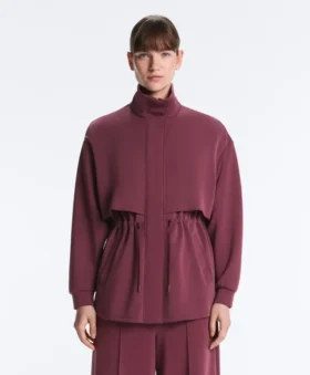 Long Soft-Touch Jacket with Modal and Pockets