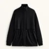 Long Soft-Touch Jacket with Modal and Pockets