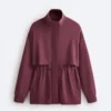 Long Soft-Touch Jacket with Modal and Pockets