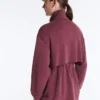 Long Soft-Touch Jacket with Modal and Pockets