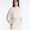 Long Soft-Touch Jacket with Modal and Pockets