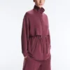 Long Soft-Touch Jacket with Modal and Pockets