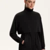 Long Soft-Touch Jacket with Modal and Pockets