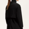 Long Soft-Touch Jacket with Modal and Pockets