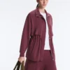 Long Soft-Touch Jacket with Modal and Pockets