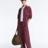 Long Soft-Touch Jacket with Modal and Pockets