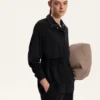 Long Soft-Touch Jacket with Modal and Pockets