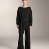 Long Soft-Touch Modal Sweatshirt with Knot Detail Long Soft-Touch Modal Sweatshirt with Knot Detail