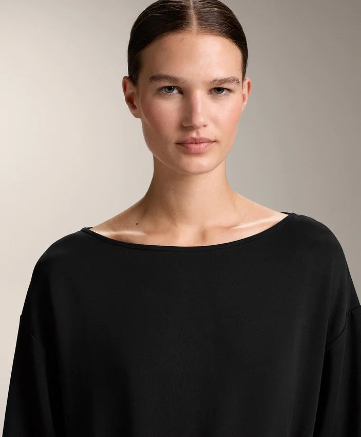 Long Soft-Touch Modal Sweatshirt with Knot Detail Long Soft-Touch Modal Sweatshirt with Knot Detail