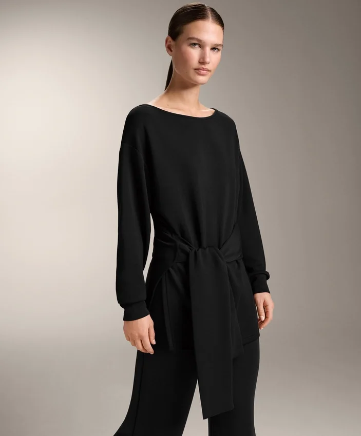 Long Soft-Touch Modal Sweatshirt with Knot Detail Long Soft-Touch Modal Sweatshirt with Knot Detail
