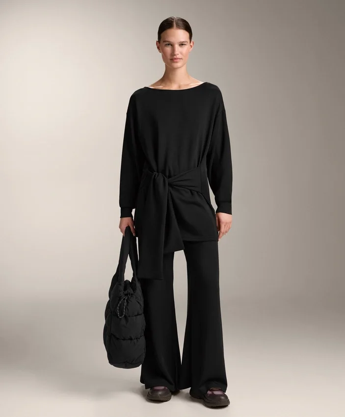 Long Soft-Touch Modal Sweatshirt with Knot Detail Long Soft-Touch Modal Sweatshirt with Knot Detail