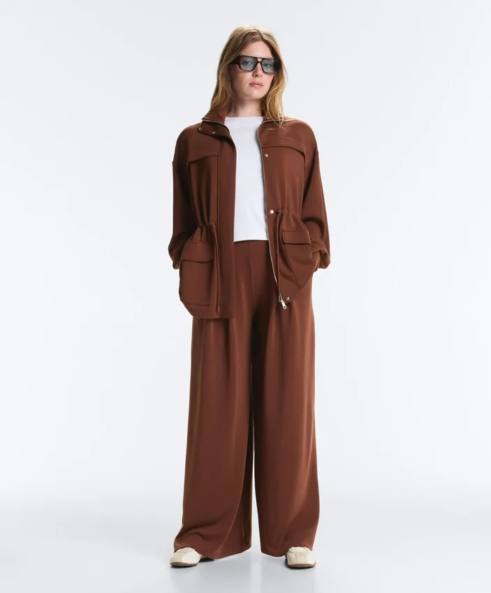 Long Trousers with Soft Touch Modal and Pleat Detail Long Trousers with Soft Touch Modal and Pleat Detail