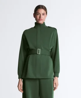 Long Utility Jacket with Twill Belt