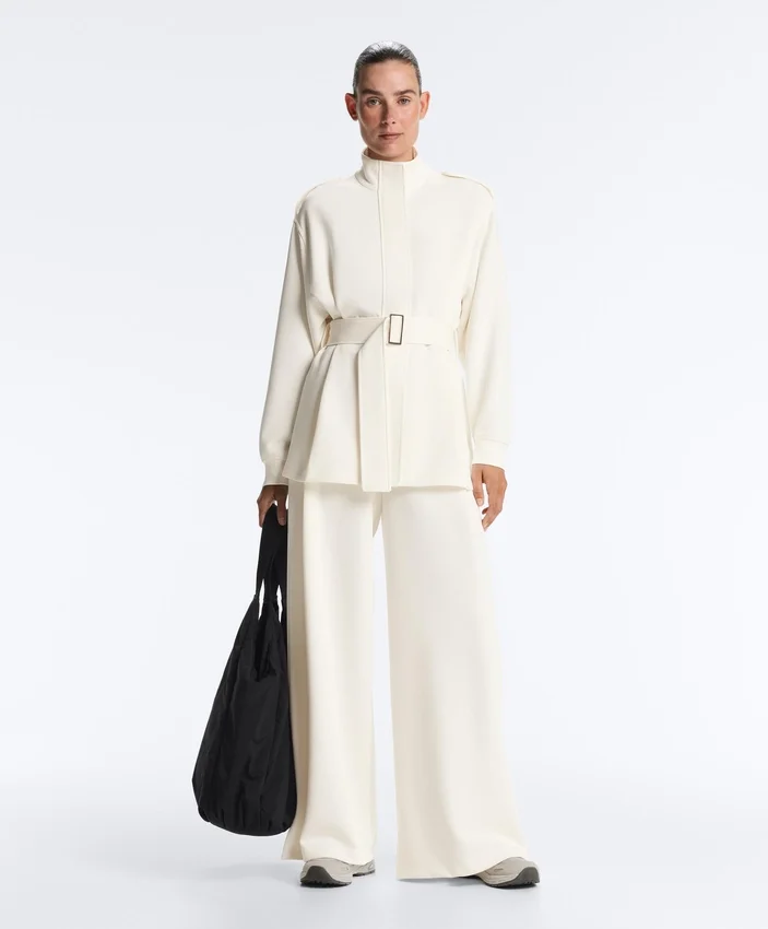 Long Utility Jacket with Twill Belt Long Utility Jacket with Twill Belt