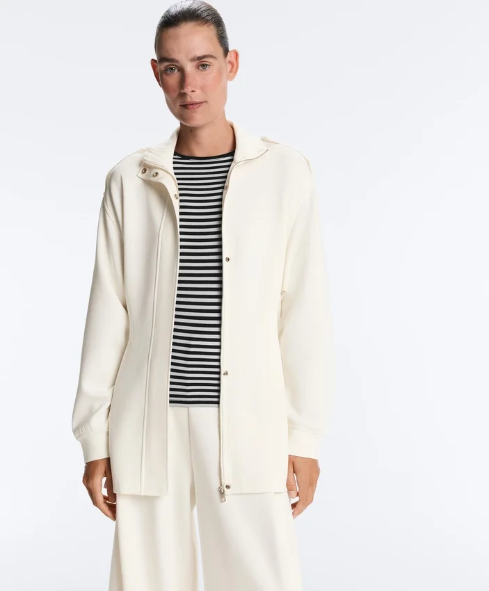 Long Utility Jacket with Twill Belt Long Utility Jacket with Twill Belt