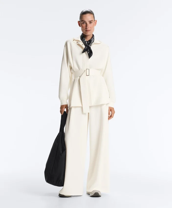 Long Utility Jacket with Twill Belt Long Utility Jacket with Twill Belt