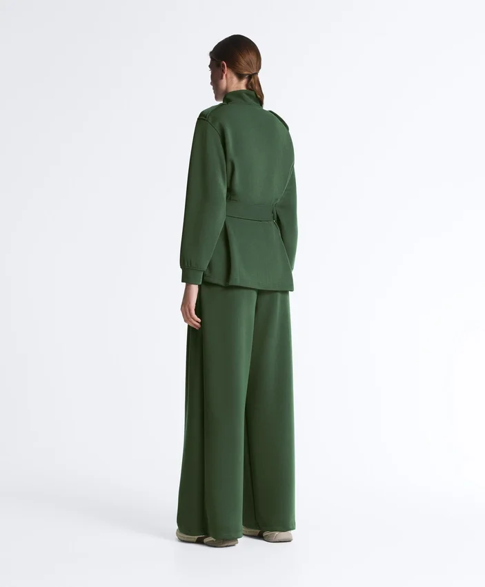 Long Utility Jacket with Twill Belt Long Utility Jacket with Twill Belt