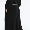 Long Wide-Leg Trousers with Soft Touch Modal and Pleats Long Wide-Leg Trousers with Soft Touch Modal and Pleats