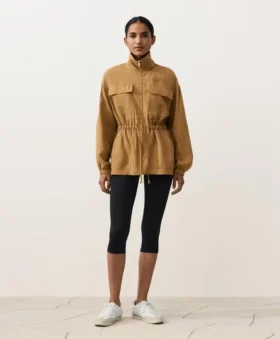 lyocell and 24 linen blend ruched waist jacket 2 2 280x339 - Lyocell and 24% Linen Blend Ruched Waist Jacket