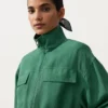 Lyocell and 24% Linen Blend Ruched Waist Jacket Lyocell and 24% Linen Blend Ruched Waist Jacket
