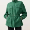 Lyocell and 24% Linen Blend Ruched Waist Jacket Lyocell and 24% Linen Blend Ruched Waist Jacket