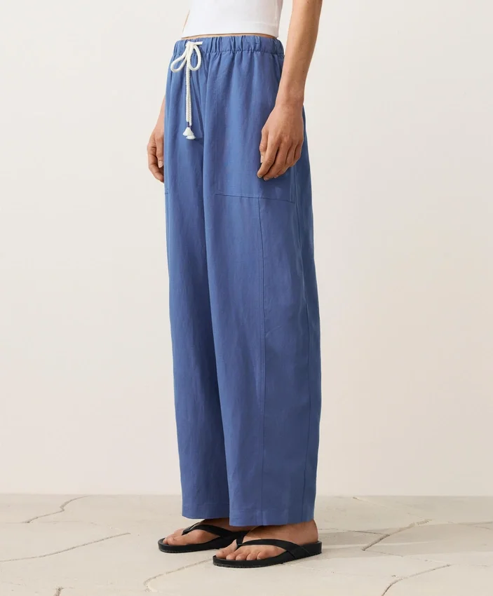 Lyocell Blend and 24% Linen Straight Trousers Lyocell Blend and 24% Linen Straight Trousers