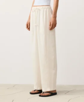 Lyocell Blend and 24% Linen Straight Trousers