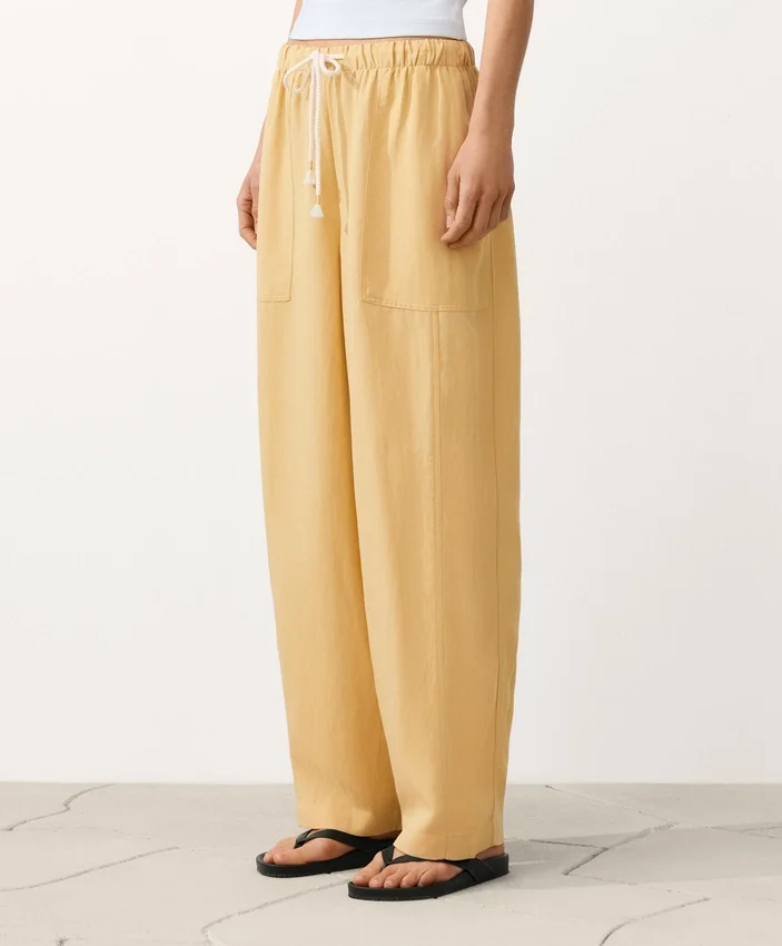 Lyocell Blend and 24% Linen Straight Trousers Lyocell Blend and 24% Linen Straight Trousers