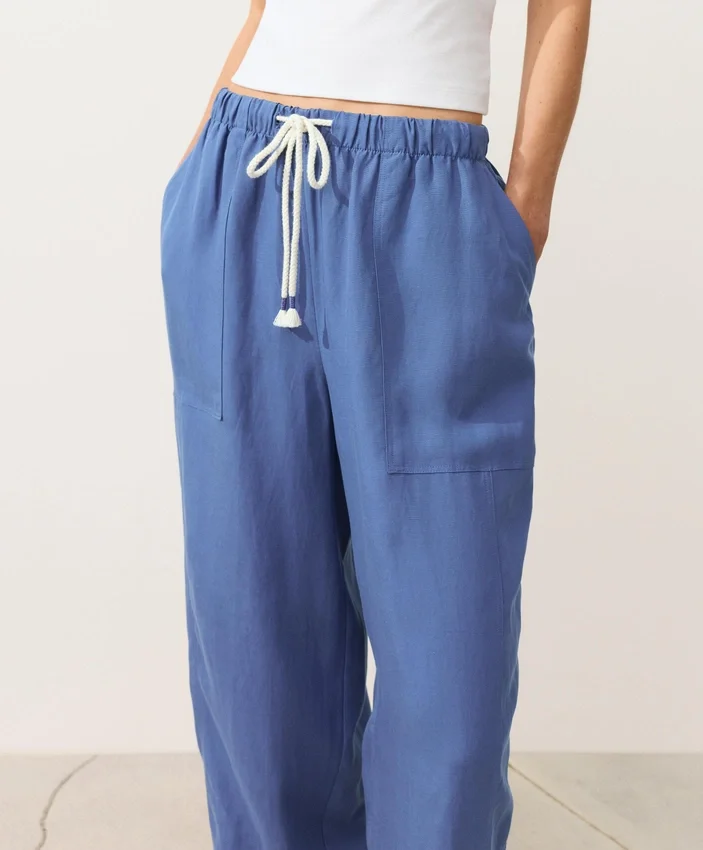 Lyocell Blend and 24% Linen Straight Trousers Lyocell Blend and 24% Linen Straight Trousers