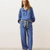 Lyocell Blend and 24% Linen Straight Trousers Lyocell Blend and 24% Linen Straight Trousers