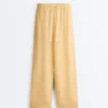 Lyocell Blend and 24% Linen Straight Trousers Lyocell Blend and 24% Linen Straight Trousers