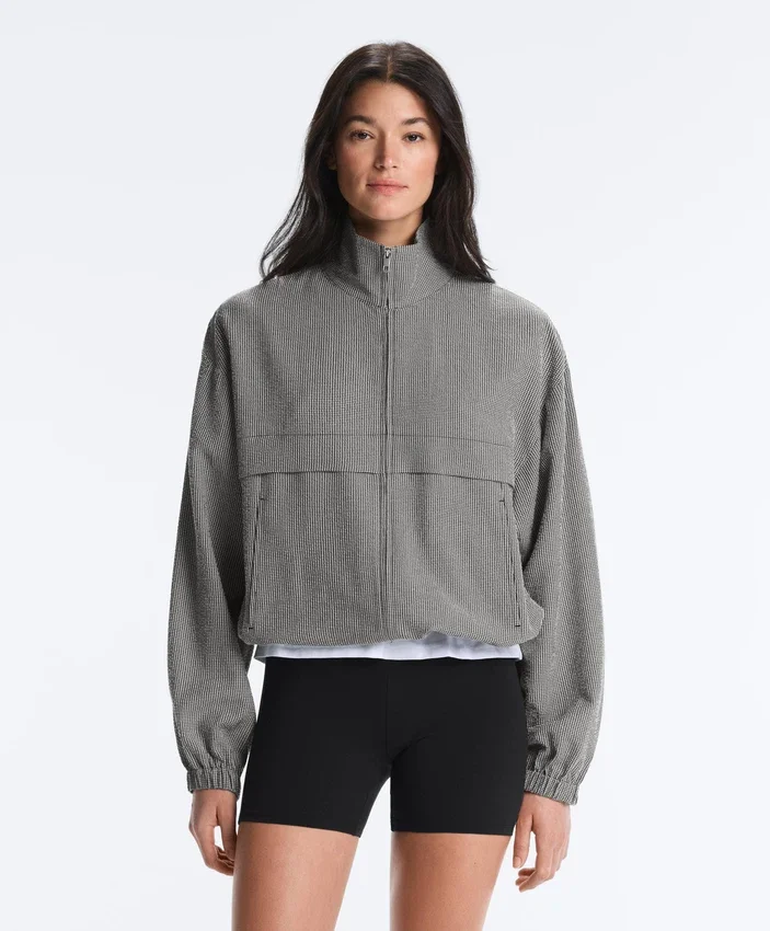 Lyocell Blend Gingham Bomber Jacket Lyocell Blend Gingham Bomber Jacket