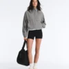 Lyocell Blend Gingham Bomber Jacket Lyocell Blend Gingham Bomber Jacket