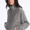 Lyocell Blend Gingham Bomber Jacket Lyocell Blend Gingham Bomber Jacket