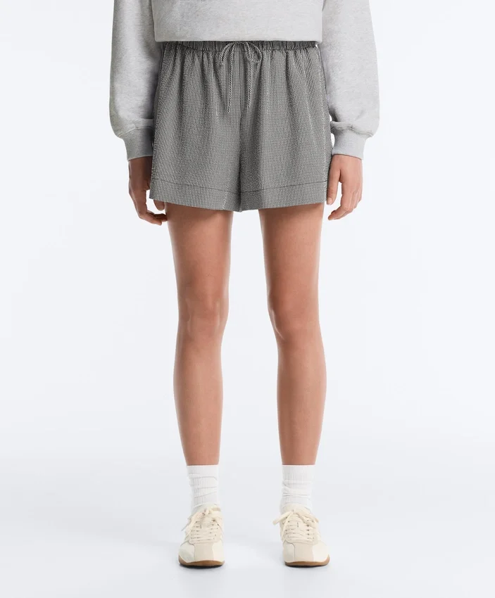 Lyocell Blend Gingham Shorts Lyocell Blend Gingham Shorts