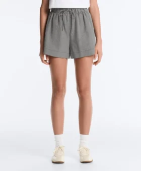 Lyocell Blend Gingham Shorts