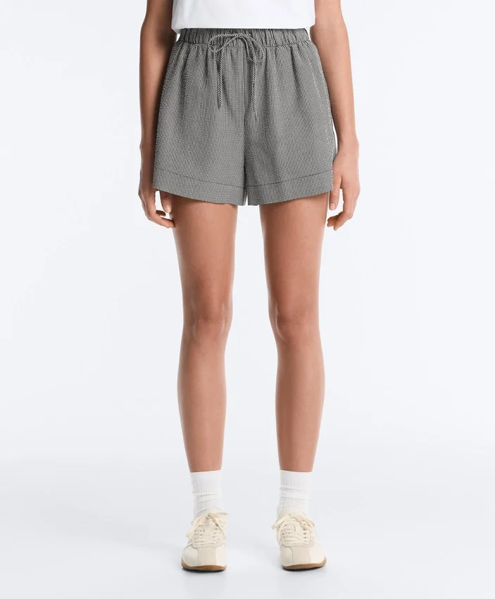 Lyocell Blend Gingham Shorts Lyocell Blend Gingham Shorts