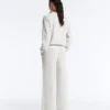 Marl Cotton Straight-Leg Trousers Marl Cotton Straight-Leg Trousers