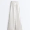 Marl Cotton Straight-Leg Trousers Marl Cotton Straight-Leg Trousers