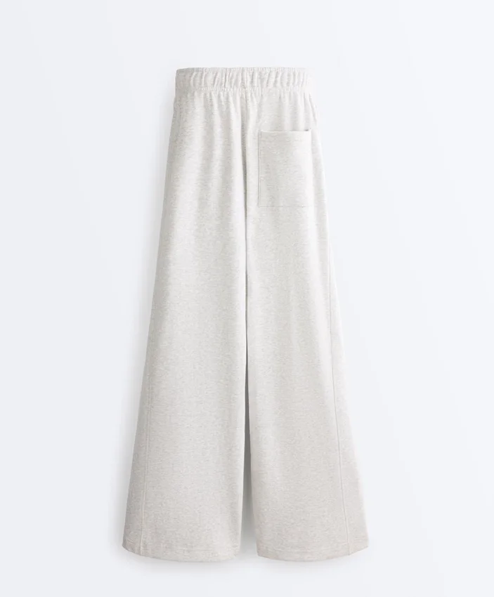 Marl Cotton Straight-Leg Trousers Marl Cotton Straight-Leg Trousers