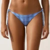 Medium-Coverage Check Print Tie Bikini Briefs Medium-Coverage Check Print Tie Bikini Briefs