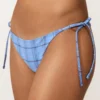 Medium-Coverage Check Print Tie Bikini Briefs Medium-Coverage Check Print Tie Bikini Briefs
