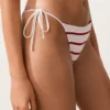 Medium-Coverage Striped Crochet Tie Bikini Briefs Medium-Coverage Striped Crochet Tie Bikini Briefs