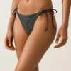 Medium-Coverage Tie Bikini Briefs in Washed-Effect Jacquard Medium-Coverage Tie Bikini Briefs in Washed-Effect Jacquard